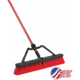 Libman 823 24” Multi-Surface Heavy Duty Push Broom and 60" Steel Handle